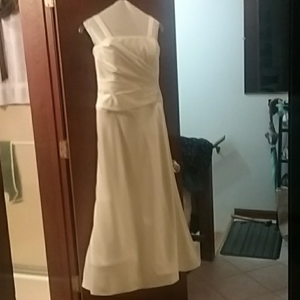 Amsale white long gown